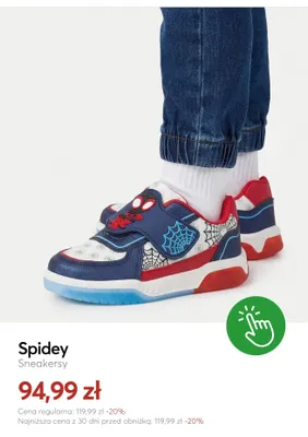 Sneakersy dziecięce Spidey promocja w eobuwie.pl