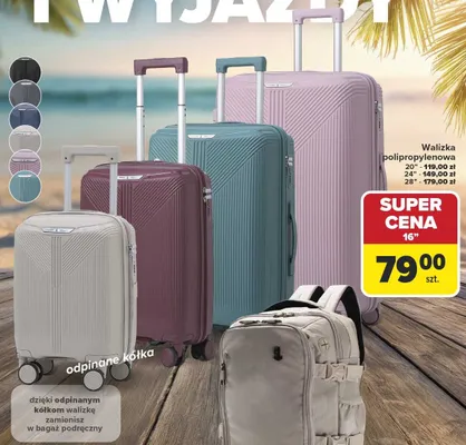 Walizka polipropylenowa 28" promocja w Carrefour