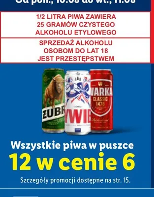Piwo Żubr promocja w Lidl