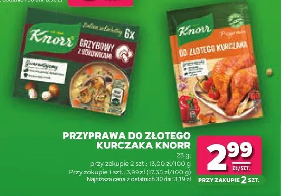 Przyprawa do złotego kurczaka Knorr promocja w Stokrotka
