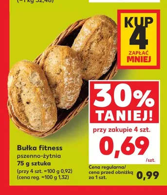 Bułka fitness pszenno-żytnia promocja w Kaufland