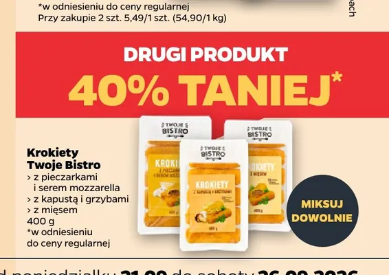 Krokiety z mięsem Twoje Bistro promocja w Netto