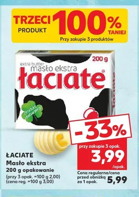 Masło ekstra Łaciate promocja w Kaufland