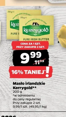 Masło irlandzkie Kerrygold promocja w Netto