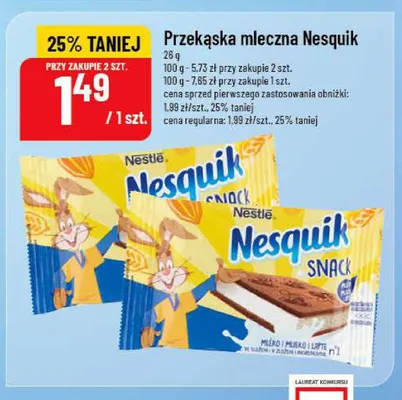 Przekąska mleczna Nesquik promocja w POLOmarket