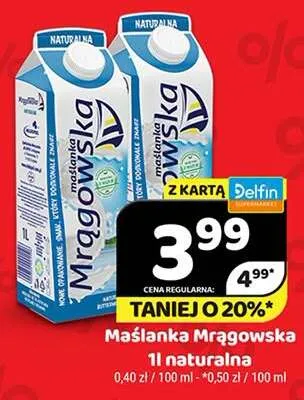 Maślanka Mrągowska naturalna promocja w Delfin