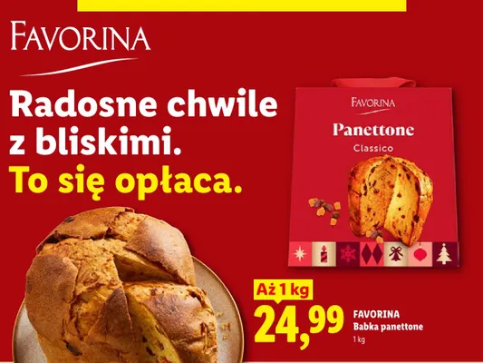 Babka panettone Favorina promocja w Lidl