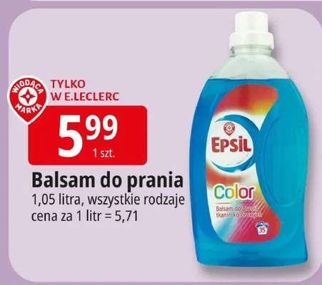 Balsam do prania Epsil Color promocja w Leclerc