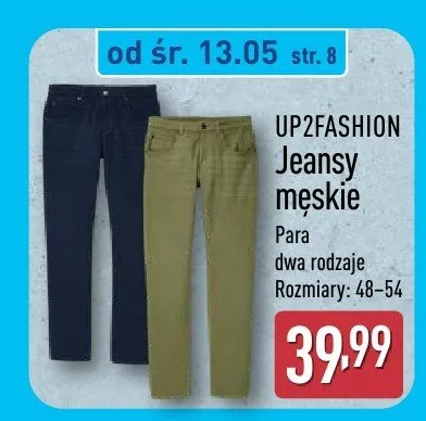 Jeansy męskie UP2FASHION promocja w Aldi