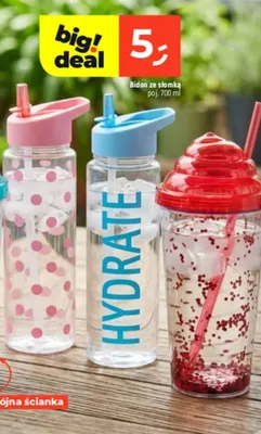 Bidon ze słomką promocja w Dealz