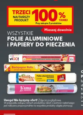 Folie aluminiowe i papiery do pieczenia promocja w Kaufland