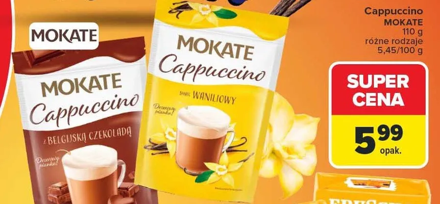 Cappuccino waniliowe Mokate promocja w Carrefour Market
