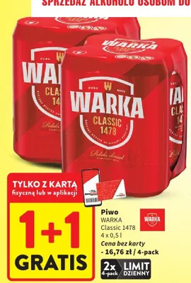 Piwo Classic 1478 promocja w Intermarche
