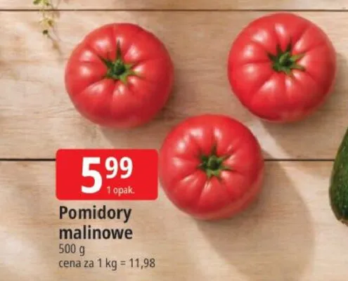 Pomidory malinowe promocja w Leclerc