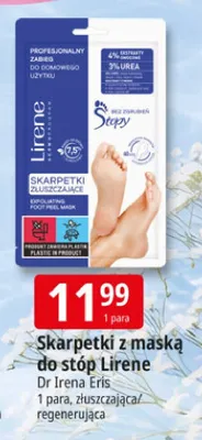 Skarpetki z maską do stóp Lirene złuszczająca regenerująca promocja w Leclerc