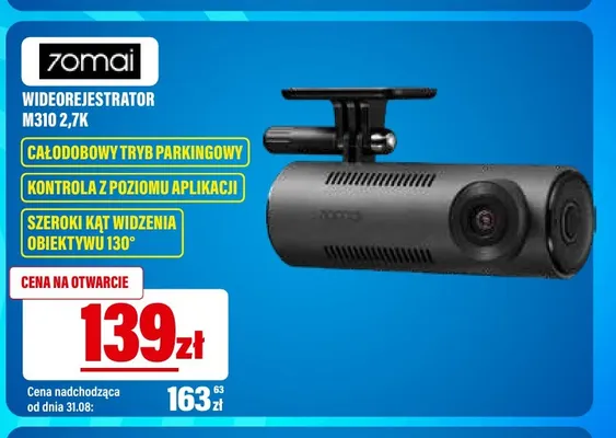 Wideorejestrator 70mai M310 2,7K promocja w RTV EURO AGD