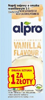 Napój sojowy o smaku waniliowym Alpro promocja w Prim Market