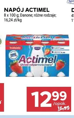 Napój Actimel Danone 8-pak 100g promocja w Stokrotka