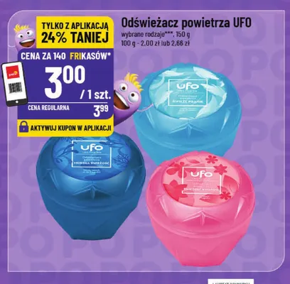 Odświeżacz powietrza UFO Świeże Pranie promocja w POLOmarket