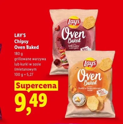 Chipsy Lay's Oven Baked kurki w sosie śmietanowym promocja w Lidl
