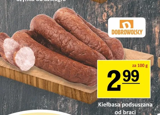 Kiełbasa podsuszana od braci Dobrowolscy promocja w Gram Market