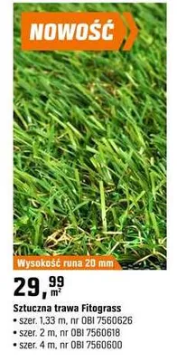 Sztuczna trawa Fitograss promocja w OBI