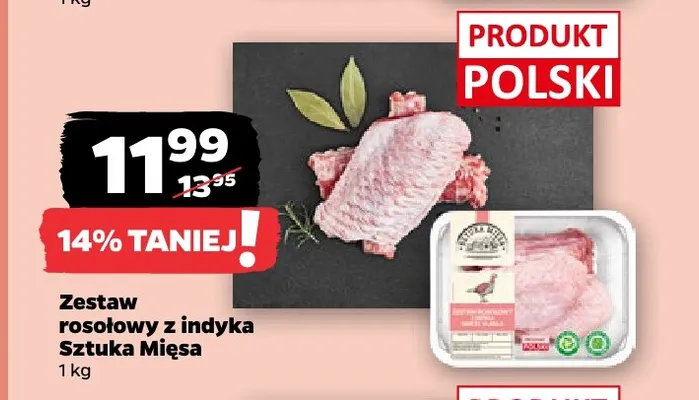 Zestaw rosołowy z indyka Sztuka Mięsa promocja w Netto