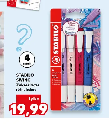 Zakreślacze STABILO Swing 4-pak promocja w BACK TO SCHOOL
