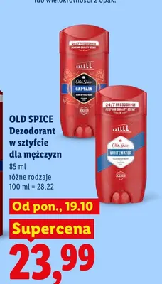 Dezodorant w sztyfcie dla mężczyzn Old Spice Captain promocja w Lidl