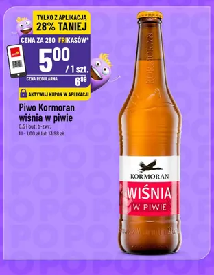 Piwo Kormoran wiśnia w piwie promocja w POLOmarket
