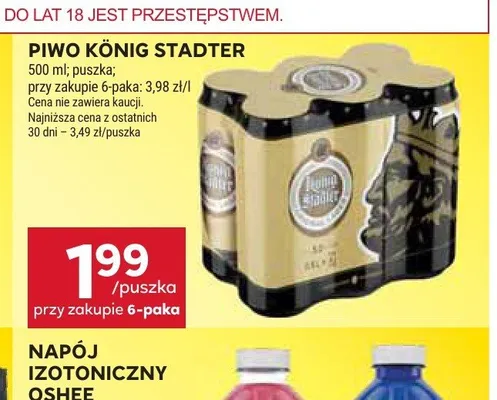 Piwo König Stadter 6-pak 500ml promocja w Stokrotka