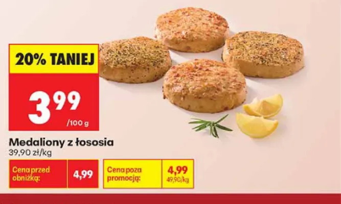 Medaliony z łososia promocja w Biedronka