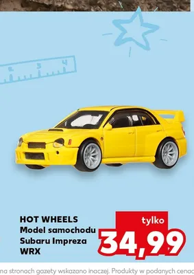 Model samochodu Subaru Impreza WRX Hot Wheels promocja w Kaufland