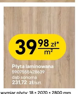 Płyta laminowana dąb sonoma Kronospan promocja w Castorama