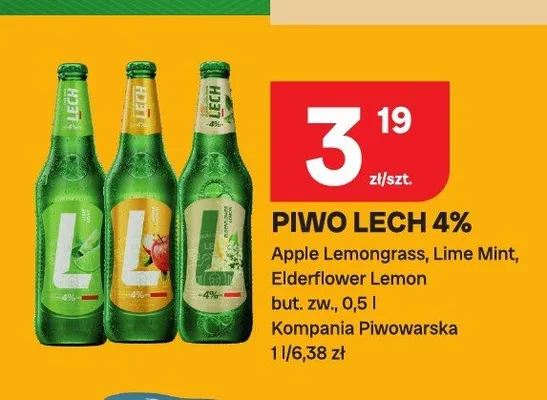 Piwo Lech 4% Elderflower Lemon promocja w Chorten