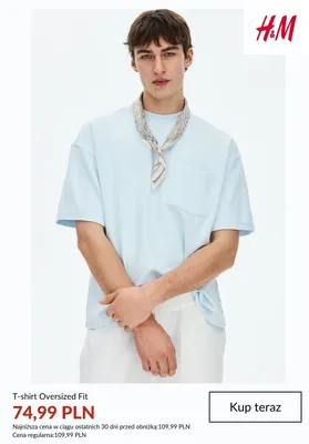 T-shirt Oversized Fit H&M promocja w H&M