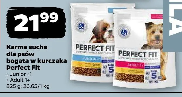 Karma sucha dla psów bogata w kurczaka Adult 1+ promocja w Netto