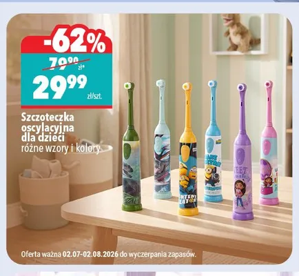 Szczoteczka oscylacyjna dla dzieci promocja w Biedronka Home
