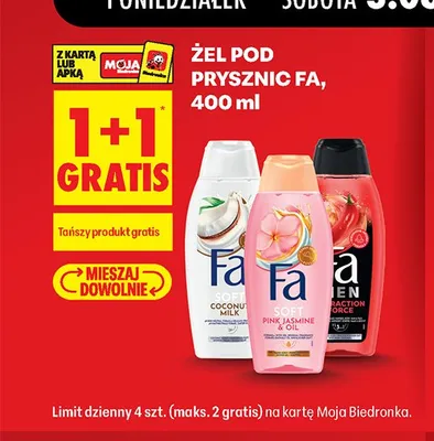 Żel pod prysznic Fa Soft Coconut Milk promocja w Biedronka