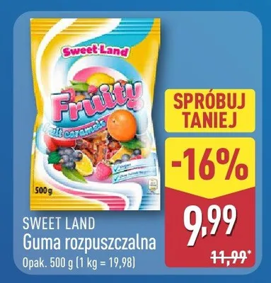 Guma rozpuszczalna promocja w Aldi