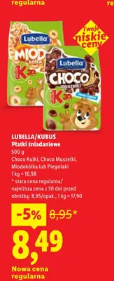 Płatki śniadaniowe Kubuś Choco Kulki promocja w Lidl