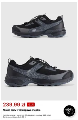 Niskie buty trekkingowe męskie 4F promocja w 4F