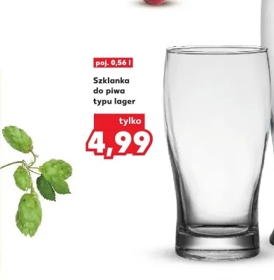 Szklanka do piwa typu lager 0,56 l promocja w Kaufland