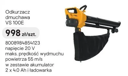 Odkurzacz dmuchawa VS 100E promocja w Castorama