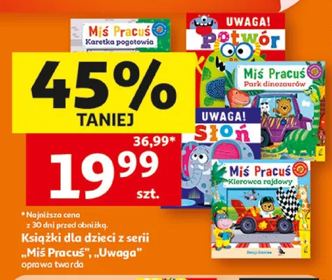 Książka dla dzieci z serii Miś Pracuś oprawa twarda promocja w Auchan