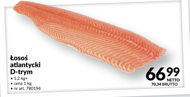 Łosoś atlantycki D-trim promocja w Makro