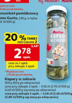 Kapary w zalewie Auchan promocja w Auchan
