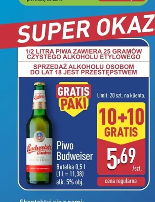 Piwo Budweiser Budvar promocja w Aldi