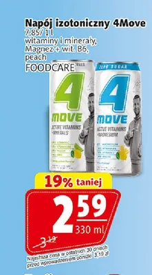 Napój izotoniczny 4Move peach promocja w Prim Market