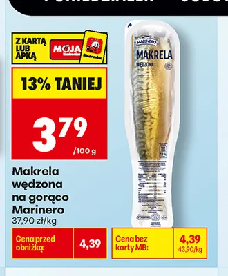 Makrela wędzona na gorąco Marinero promocja w Biedronka
